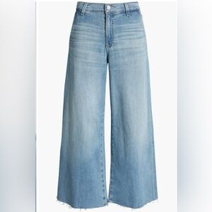AG Stella Ankle Raw Hem Low Slung Palazzo Jeans Aires Wash Size 28